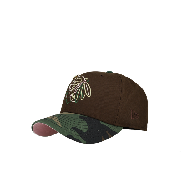 Chicago Black Hawks Six Time Champion Walnut/Camo 59Fifty Fitted Hat
