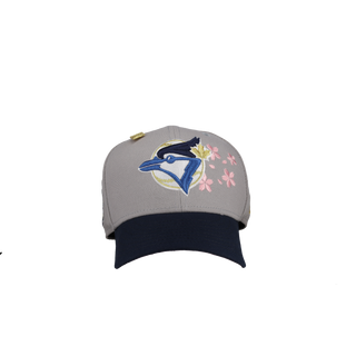 Toronto Blue Jays 1993 World Series Grey/Navy Pink Brim 59Fifty Fitted Hat