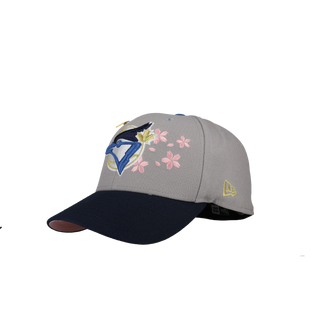 Toronto Blue Jays 1993 World Series Grey/Navy Pink Brim 59Fifty Fitted Hat