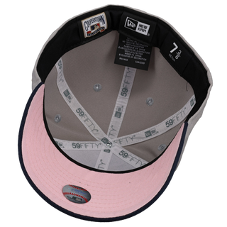 Toronto Blue Jays 1993 World Series Grey/Navy Pink Brim 59Fifty Fitted Hat