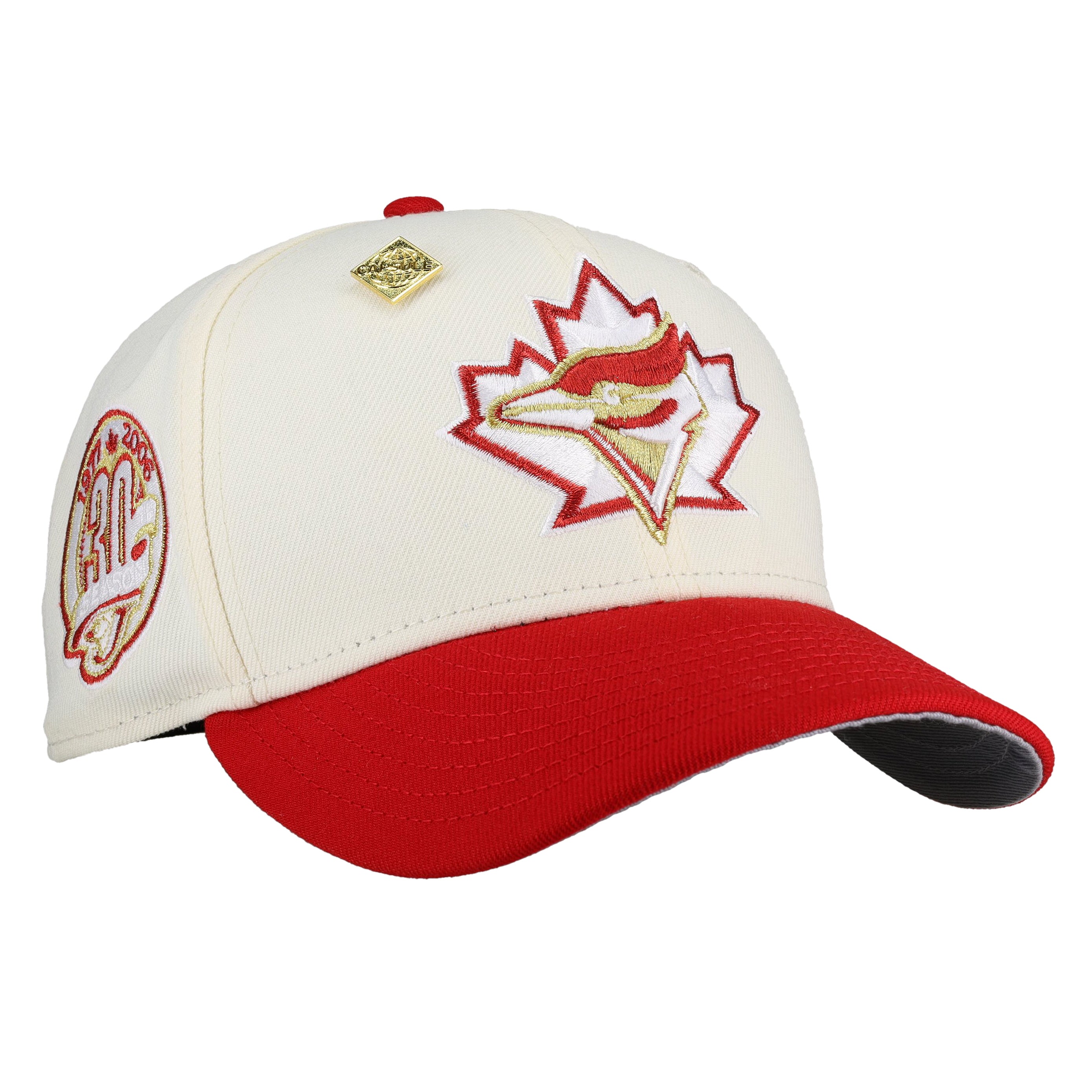 Toronto Blue Jays 30th Anniversary Off White/Red 59Fifty Fitted Hat