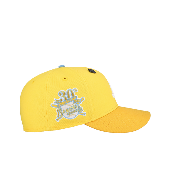 Atlanta Braves 30th Season Metallic Yellow/Dark Yellow Ice 59Fifty Fitted Hat