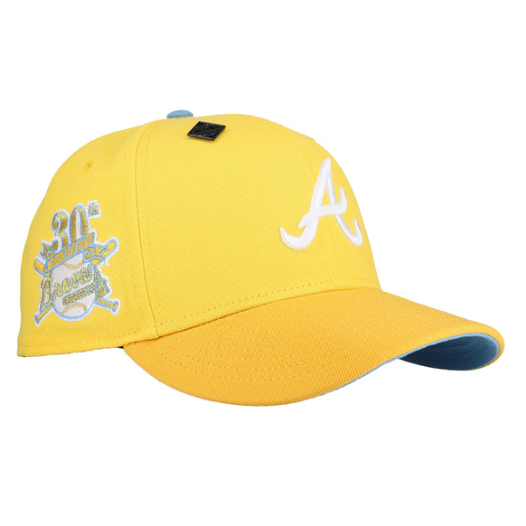 Atlanta Braves 30th Season Metallic Yellow/Dark Yellow Ice 59Fifty Fitted Hat