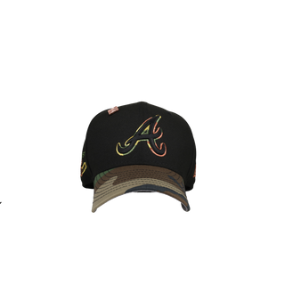 Atlanta Braves Suntrust Park Home of the Braves Metallic Camo 59Fifty Fitted Hat, detail view