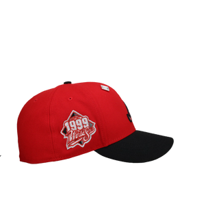 Atlanta Braves 1999 World Series Red/Black Silver Metallic 59Fifty Fitted Hat