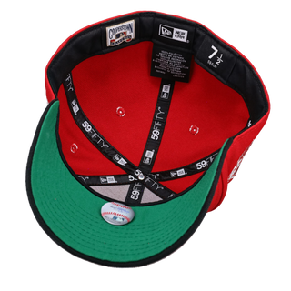 Atlanta Braves 1999 World Series Red/Black Silver Metallic 59Fifty Fitted Hat