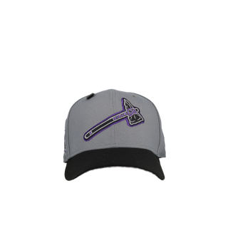 Atlanta Braves 30th Anniversary Graphite Purple Metallic 59Fifty Fitted Hat
