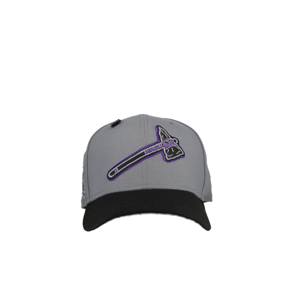 Atlanta Braves 30th Anniversary Graphite Purple Metallic 59Fifty Fitted Hat