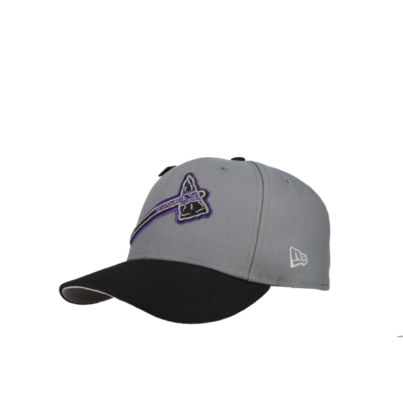 Atlanta Braves 30th Anniversary Graphite Purple Metallic 59Fifty Fitted Hat