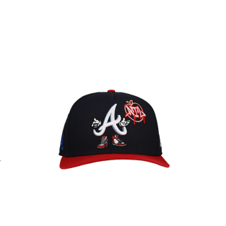 Atlanta Braves Navy/Red Cartoon 9Fifty A Frame Snapback Hat