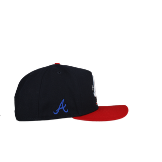 Atlanta Braves Navy/Red Cartoon 9Fifty A Frame Snapback Hat