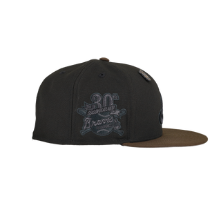 Atlanta Braves Walnut Blackout Collection 30th Season 59Fifty Fitted Hat