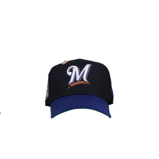 Milwaukee Brewers County Stadium Metallic Navy 59Fifty Fitted Hat