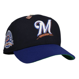 Milwaukee Brewers County Stadium Metallic Navy 59Fifty Fitted Hat