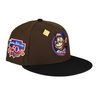 Chicago Cubs Clark The Bear Logo Jackie Robinson Patch 59Ffity Fitted Hat