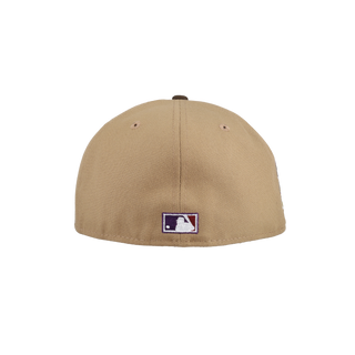 Seattle Mariners Tan Khaki Collection 20th Anniversary Patch Fitted Hat