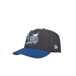 Chicago Bulls Three Time NBA Champions Graphite/Blue 59Fifty Fitted Hat