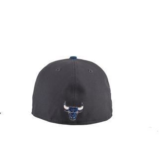 Chicago Bulls Three Time NBA Champions Graphite/Blue 59Fifty Fitted Hat