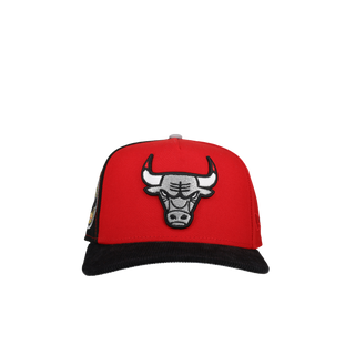 Chicago Bulls Split Championship Black/Red Metallic 9Fifty A Frame Snapback Hat