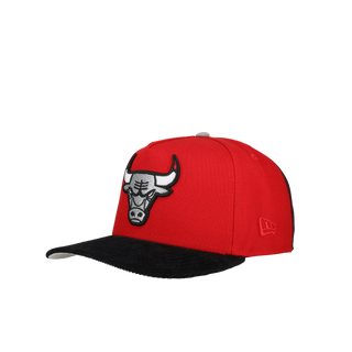 Chicago Bulls Split Championship Black/Red Metallic 9Fifty A Frame Snapback Hat
