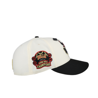 Chicago Bulls 1996 NBA Champions White/Black Gold Metallic 59Fifty Fitted Hat