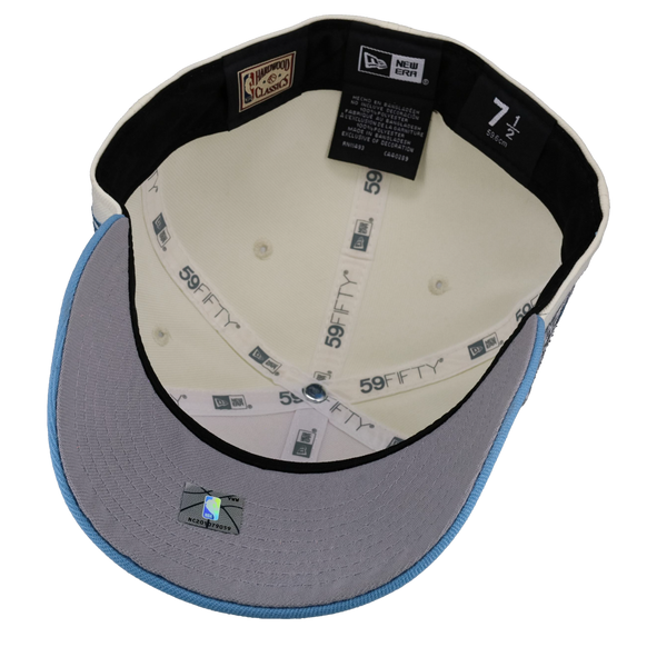 Chicago Bulls 1996 NBA Champions Chrome/Blue Metallic 59Fifty Fitted Hat