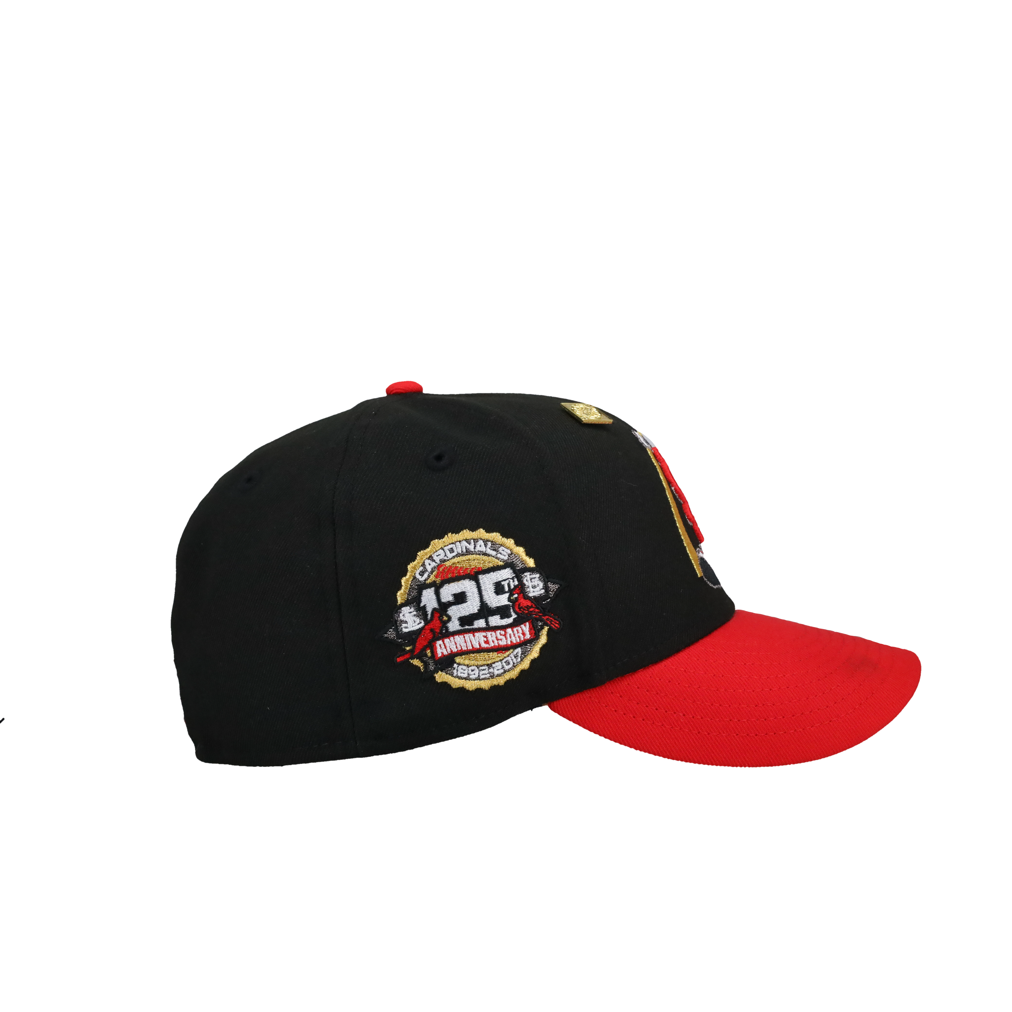 St Louis Cardinals 125th Anniversary Black/Red Arch 59Fifty Fitted Hat