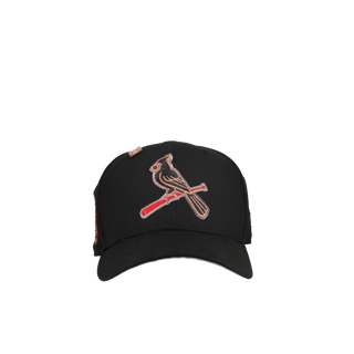 St Louis Cardinals Busch Stadium Black Cardinal Metallic 59Fifty Fitted Hat, back view