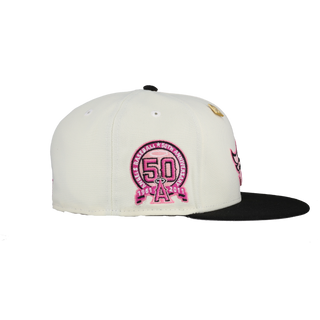 Anaheim Angels 50th Anniversary Patch Chrome 59Fifty Fitted Hat