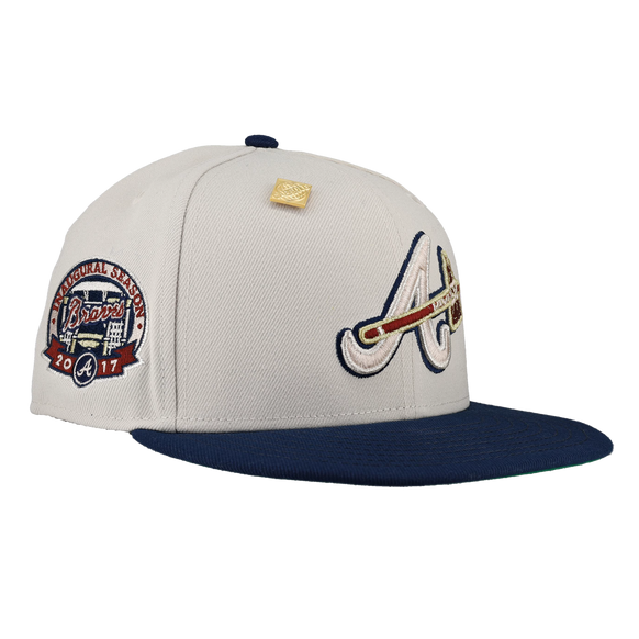 Atlanta Braves Stone 2017 Inaugural Season Patch New Era Fitted Hat