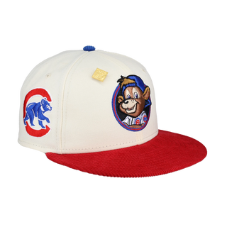 Chicago Cubs Clark The Bear Logo Corduroy Brim 59Ffity Fitted Hat