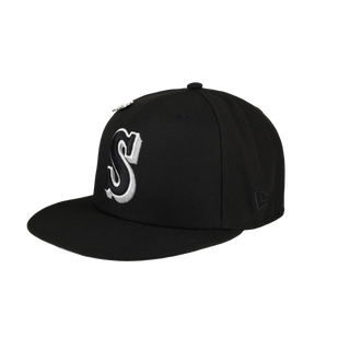 Seattle Mariners Side Splash Collection 40th Anniversary Patch Fitted Hat