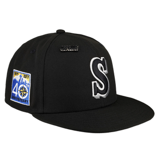 Seattle Mariners Side Splash Collection 40th Anniversary Patch Fitted Hat