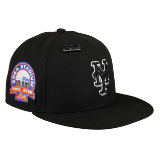 New York Mets Side Splash Collection Shea Stadium Patch Fitted Hat
