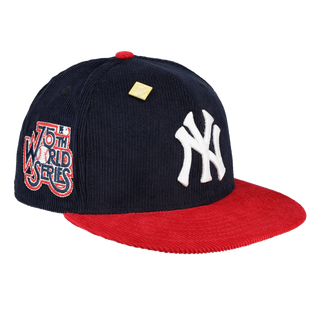 New York Yankees Act Accordingly Collection 75th World Series Patch Fitted Hat