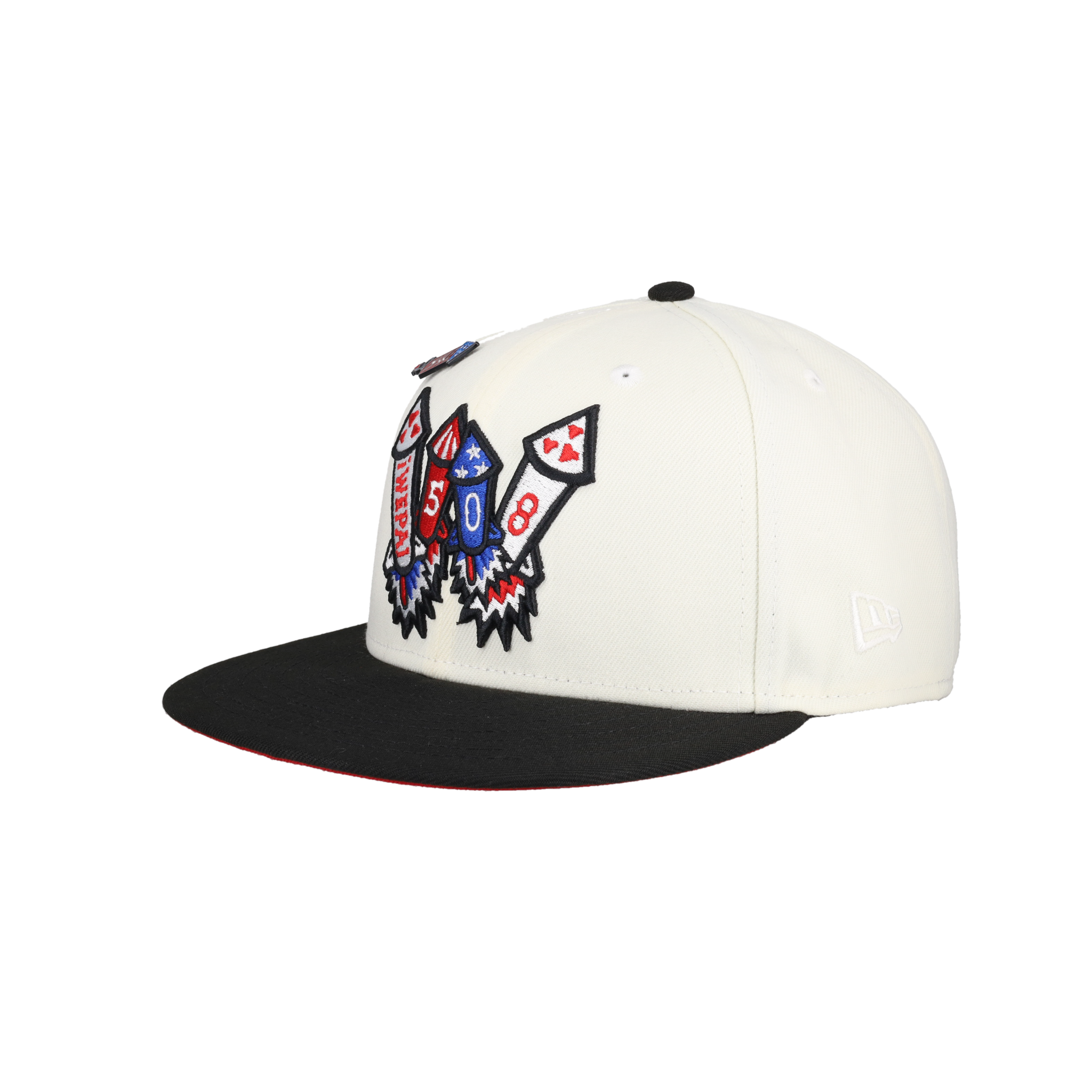 Worcester Red Sox Firecracker Collection Inaugural Season Patch Fitted Hat 7 3/8