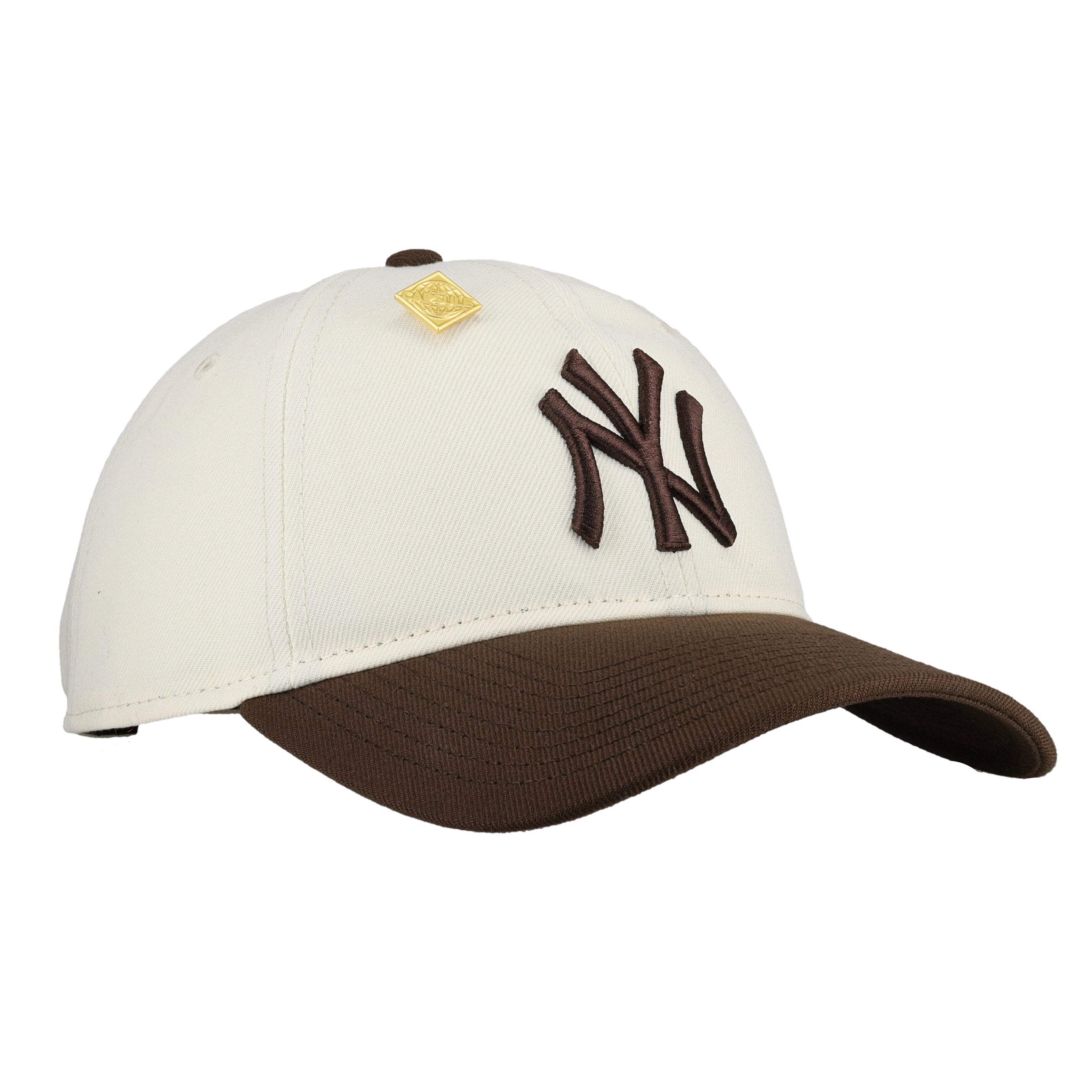 New York Yankees New Era 9Twenty Adjustable Hat (Chrome/Walnut)