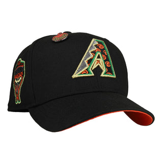 Arizona Diamondbacks 1998 Inaugural Halloween 2026 Metallics Coffin Case 59Fifty Fitted Hat