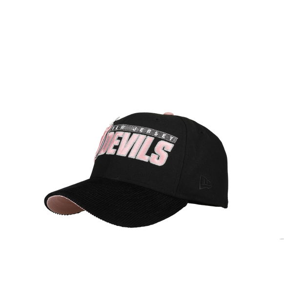 New Jersey Devils 20th Anniversary Black/Pink Corduroy Script 59Fifty Fitted Hat