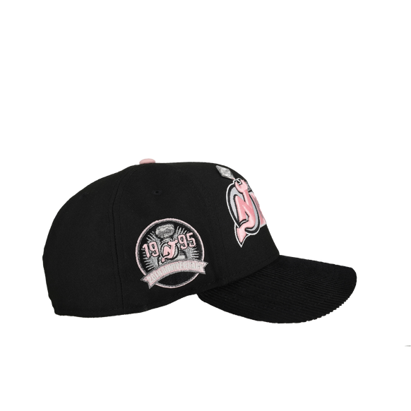 New Jersey Devils 20th Anniversary Black/Pink Corduroy Script 59Fifty Fitted Hat