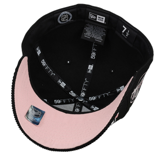 New Jersey Devils 20th Anniversary Black/Pink Corduroy Script 59Fifty Fitted Hat