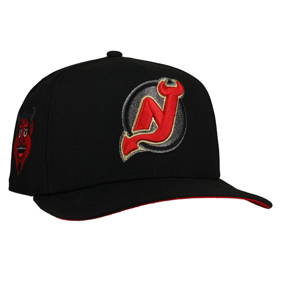 New Jersey Devils Black 9Fifty A Frame Snapback Hat