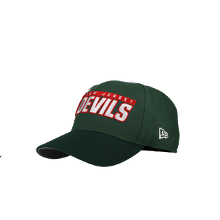 New Jersey Devils 10th Anniversary Green White Script 59Fifty Fitted Hat