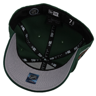 New Jersey Devils 10th Anniversary Green White Script 59Fifty Fitted Hat