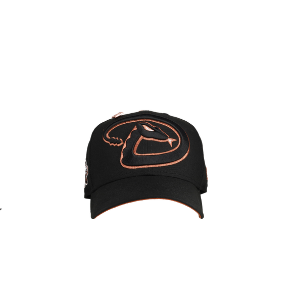 Arizona Diamondbacks 2001 World Series Black Copper Metallics/Orange Brim 59Fifty Fitted Hat