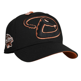 Arizona Diamondbacks 2001 World Series Black Copper Metallics/Orange Brim 59Fifty Fitted Hat
