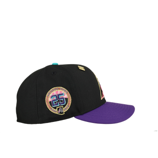 Arizona Diamondbacks 25th Anniversary Black/Purple Metallic 59Fifty Fitted Hat