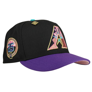 Arizona Diamondbacks 25th Anniversary Black/Purple Metallic 59Fifty Fitted Hat