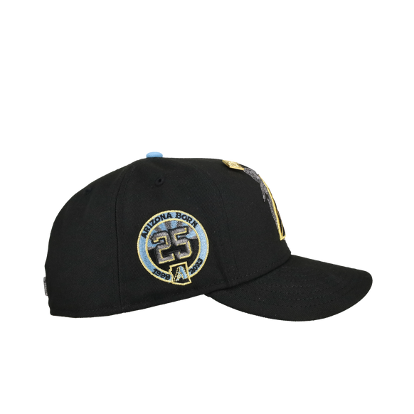 Arizona Diamondbacks 25th Anniversary Yellow/Blue Metallic 59Fifty Fitted Hat