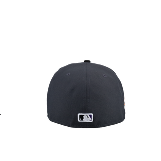 Arizona Diamondbacks 2001 World Series Graphite/Purple Cartoon 59Fifty Fitted Hat